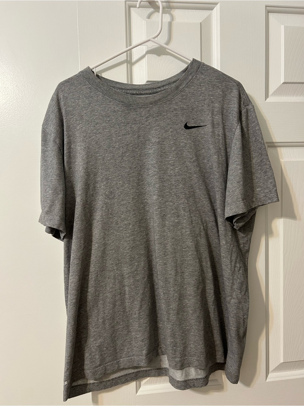 Nike Gray Short Sleeve Crewneck Tee with Black Swoosh